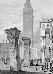 Markusplatz, Venedig, graviert von Edward John Roberts